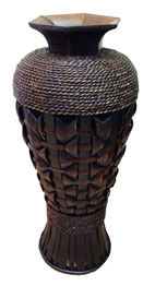 Ваза плетенная из бамбука H56 см/773407